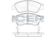 Brake Pad Set Front Icer Honda Civic