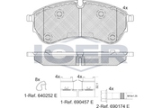 Brake Pad Set Rear Icer Vw Crafter