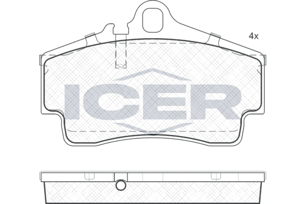 Brake Pad Rear Axle Porsche Icer
