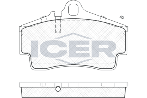 Brake Pad Rear Axle Porsche Icer