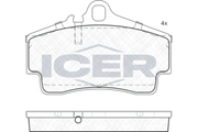 Brake Pad Rear Axle Porsche Icer