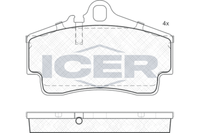 Brake Pad Rear Axle Porsche Icer