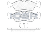 Front - Brake Pad - Icer - Opel Vectra B