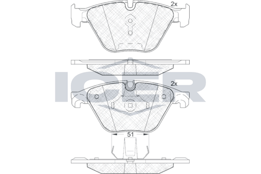 Front Brake Pad Icer Mbw 5 (F10)