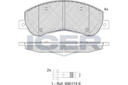 Brake Pad Set Front Icer Ford Transit