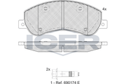 Brake Pad Set Front Icer Ford Transit