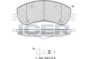 Brake Pad Set Front Icer Ford Transit