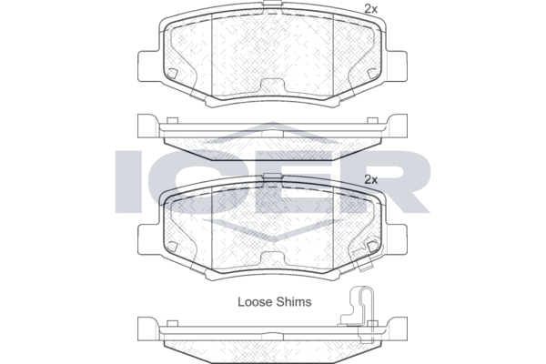Rear - Brake Pad - Icer Jeep Cherokee (K