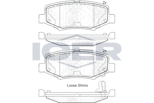 Rear - Brake Pad - Icer Jeep Cherokee (K