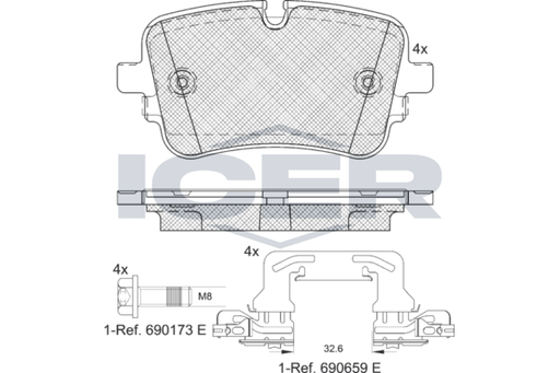 Brake Pad Set ICER