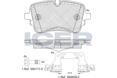 Brake Pad Set ICER