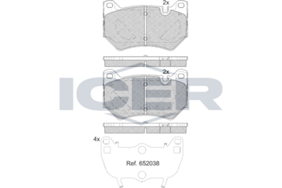 Brake Pad Front Axle Audi Icer