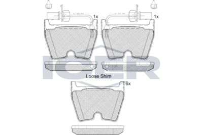 Brake Pad Front Axle Audi Icer