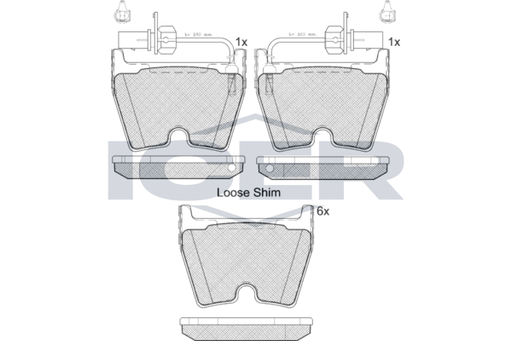 Brake Pad Front Axle Audi Icer