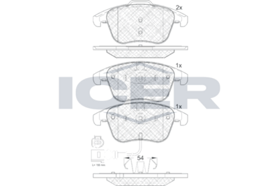Brake Pad Front Axle Vw Icer