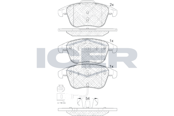 Brake Pad Front Axle Vw Icer