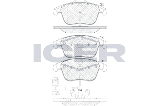 Brake Pad Front Axle Vw Icer