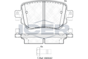 Brake Pad Set Rear Icer Audi A1