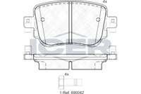 Brake Pad Set Rear Icer Audi A1