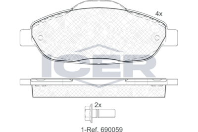Brake pads PEUGEOT