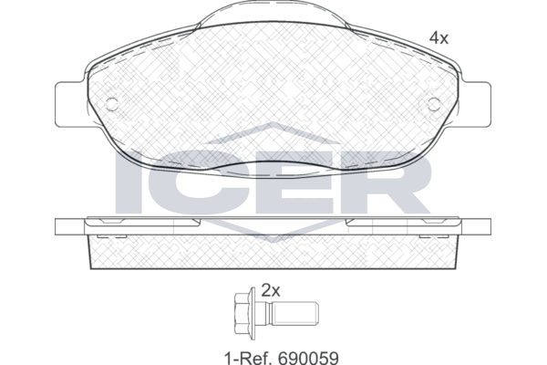 Brake pads PEUGEOT