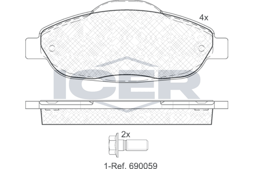Brake pads PEUGEOT