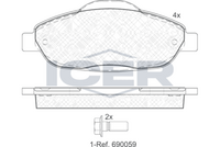 Brake pads PEUGEOT