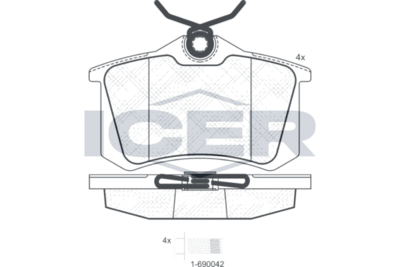 Brake Pad Rear Axle Renault Icer