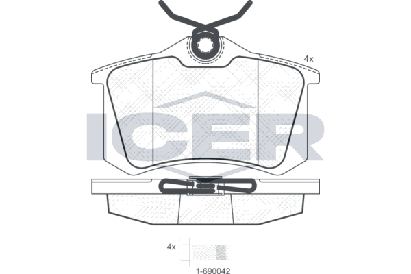 Brake Pad Rear Axle Renault Icer