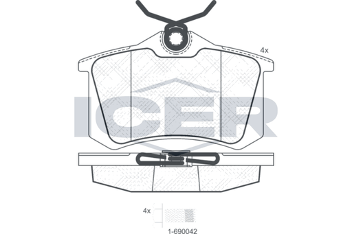 Brake Pad Rear Axle Renault Icer