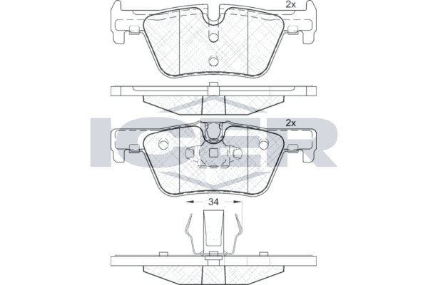 Rear - Brake Pad - Icer Bmw 1 (F20) 116