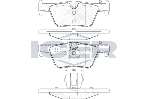Rear - Brake Pad - Icer Bmw 1 (F20) 116