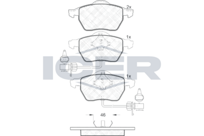 Brake Pad Front Axle Vw Icer