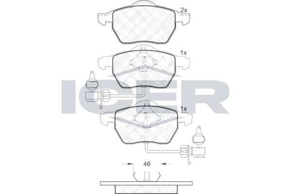 Brake Pad Front Axle Vw Icer