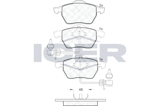 Brake Pad Front Axle Vw Icer