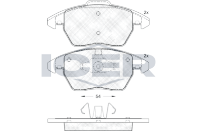 Brake Pad Set Front Icer Vw Polo