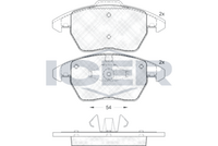 Brake Pad Set Front Icer Vw Polo