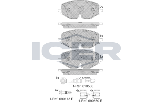 Brake Pad Set, disc brake (Braking System)