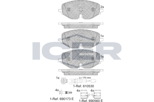 Brake Pad Set, disc brake (Braking System)