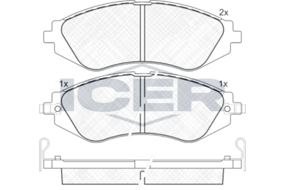 Front Brake Pad Set Icer