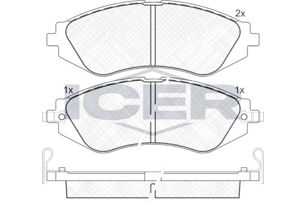 Front Brake Pad Set Icer