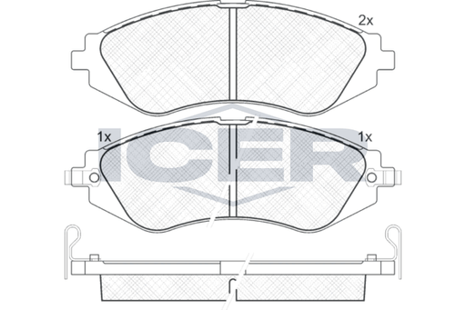 Front Brake Pad Set Icer