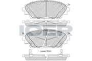 Brake Pad Set Front Icer Mazda 3