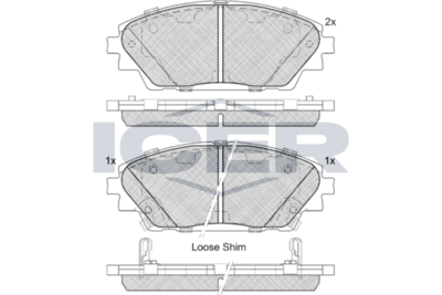 Brake Pad Set Front Icer Mazda 3