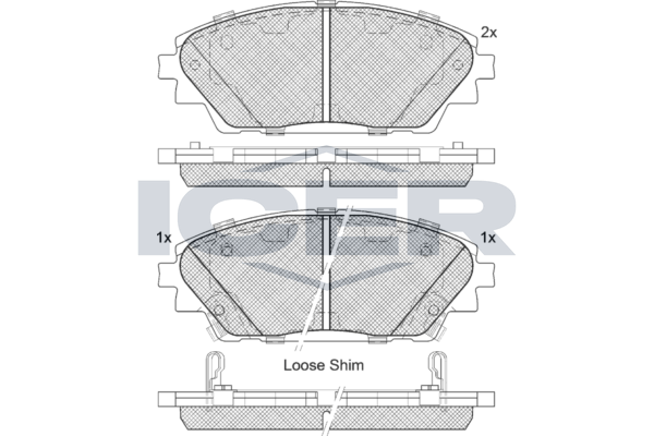 Brake Pad Set Front Icer Mazda 3