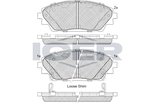 Brake Pad Set Front Icer Mazda 3