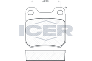 Rear - Brake Pad - Icer - Opel Vectra B