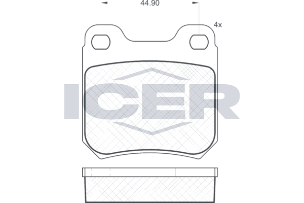 Rear - Brake Pad - Icer - Opel Vectra B