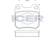 Rear - Brake Pad - Icer - Opel Vectra B