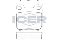 Rear - Brake Pad - Icer - Opel Vectra B